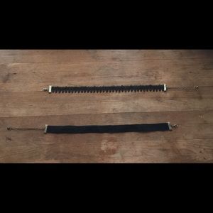 Two black choker necklaces